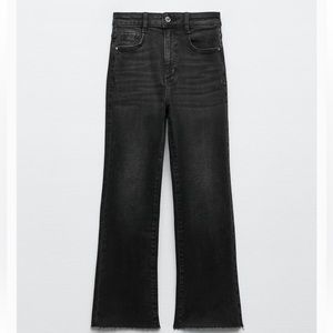Zara High Rise Mini Flare - Size 6 black